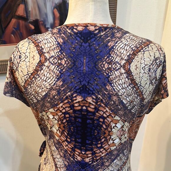 FYLO Side Tie Gathered Pattern Dress Size Large - Picture 11 of 15